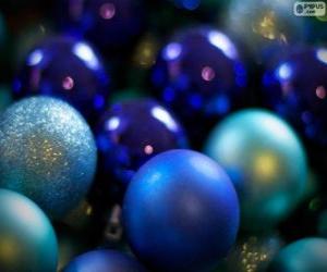 пазл Синий Рождественские шары